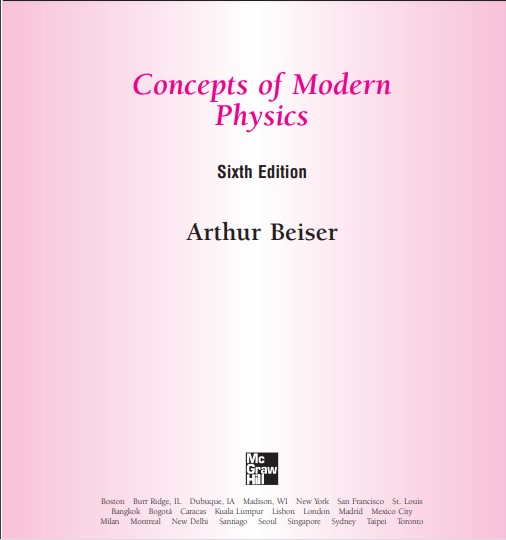 Concepts of Modern Physcis